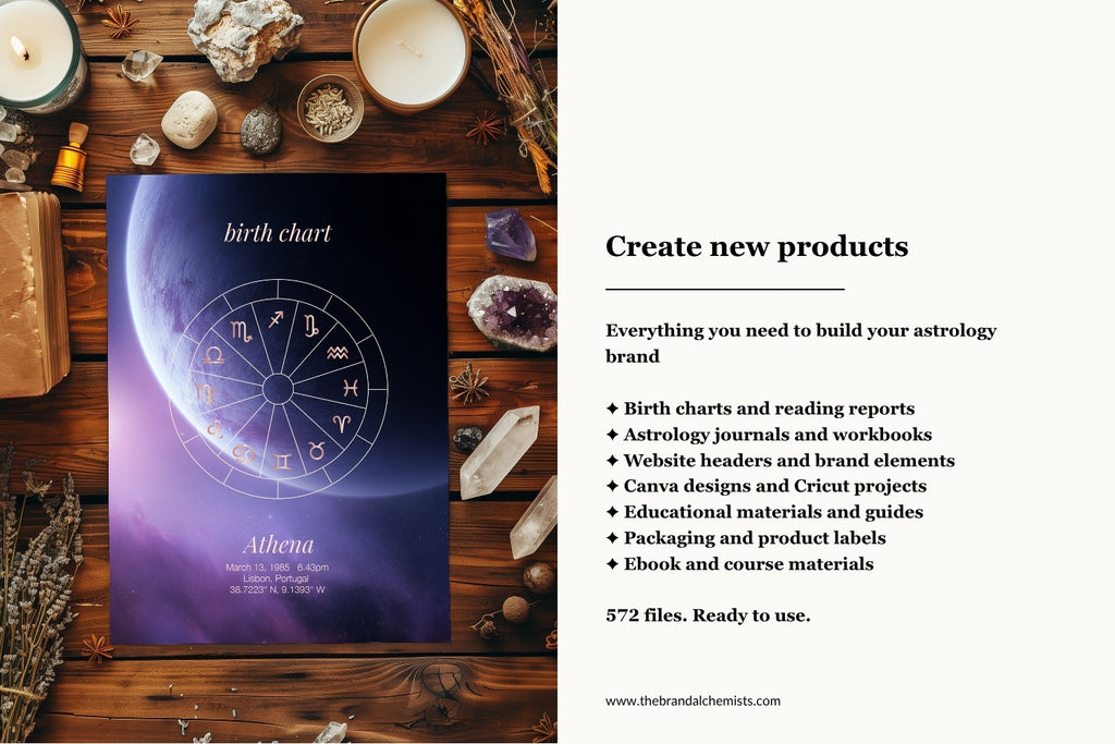 Astrology Design Elements - Metallic Rose Gold
