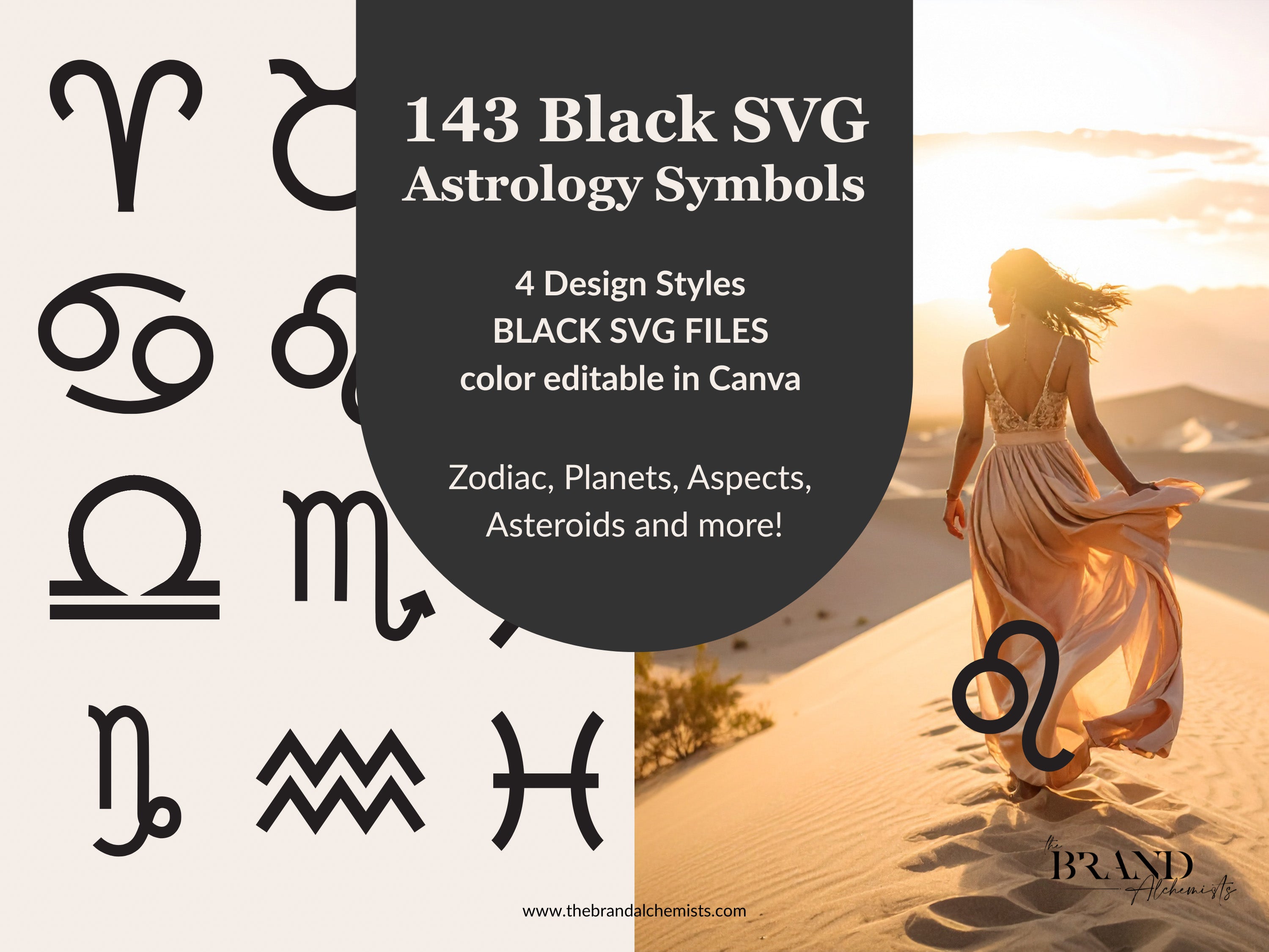 Astrology Design Elements - Editable SVG