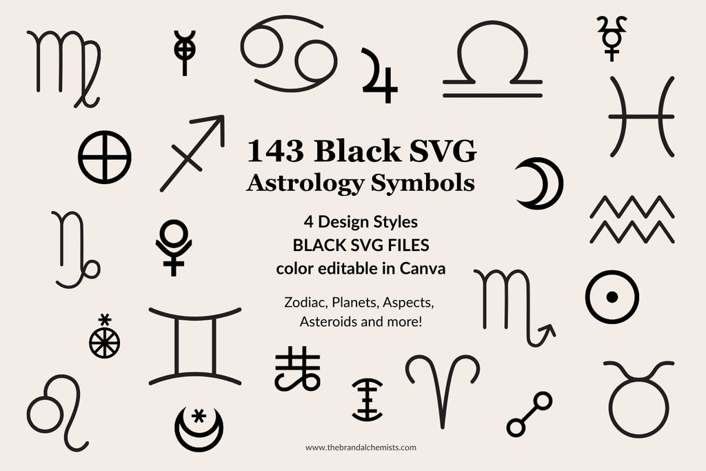 Astrology Design Elements - Editable SVG