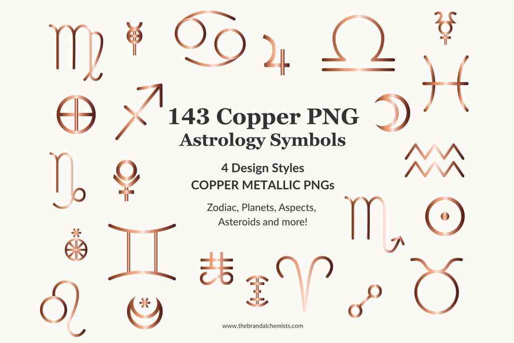 Astrology Design Elements - Metallic Copper