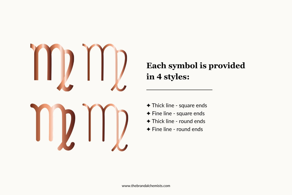 Astrology Design Elements - Metallic Copper