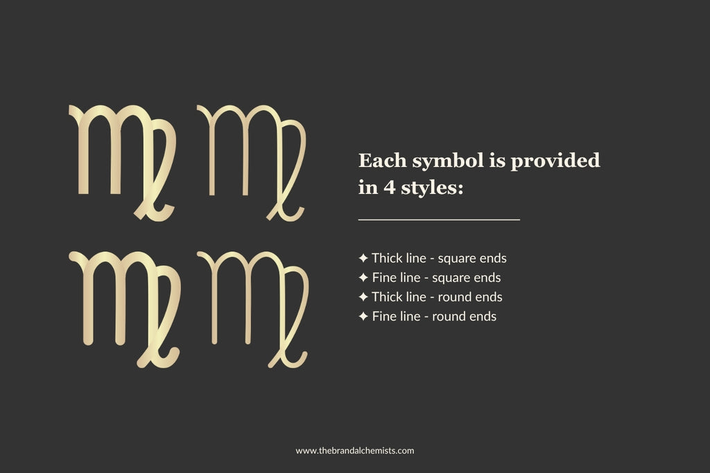Astrology Design Elements - Metallic Gold
