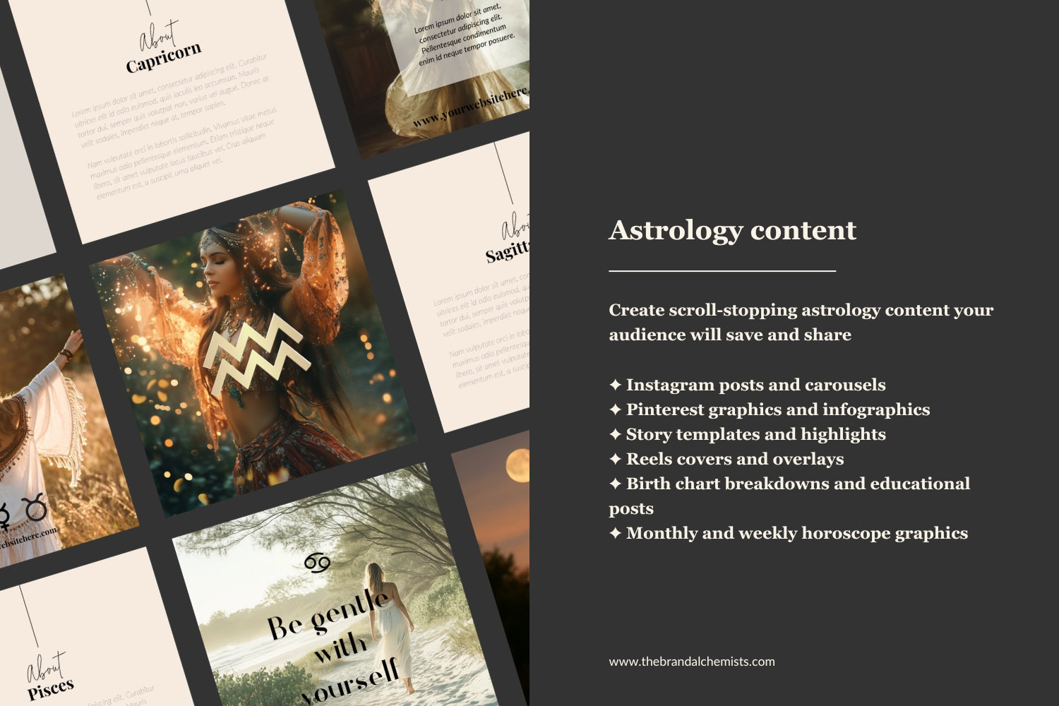 Astrology Design Elements - Metallic Gold