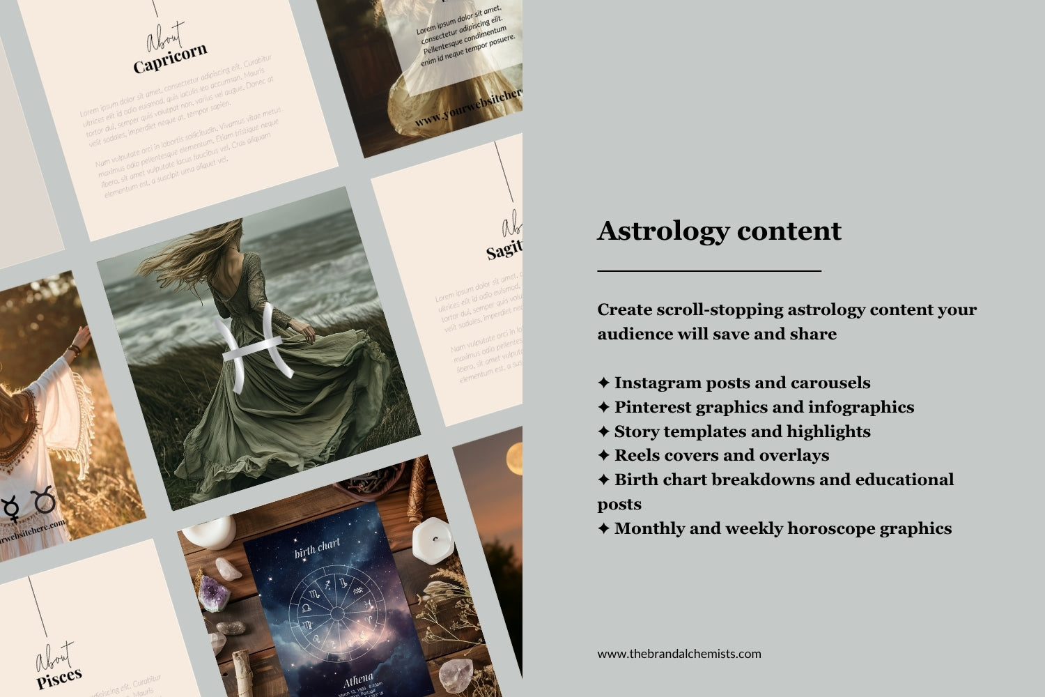 Astrology Design Elements - Metallic Silver