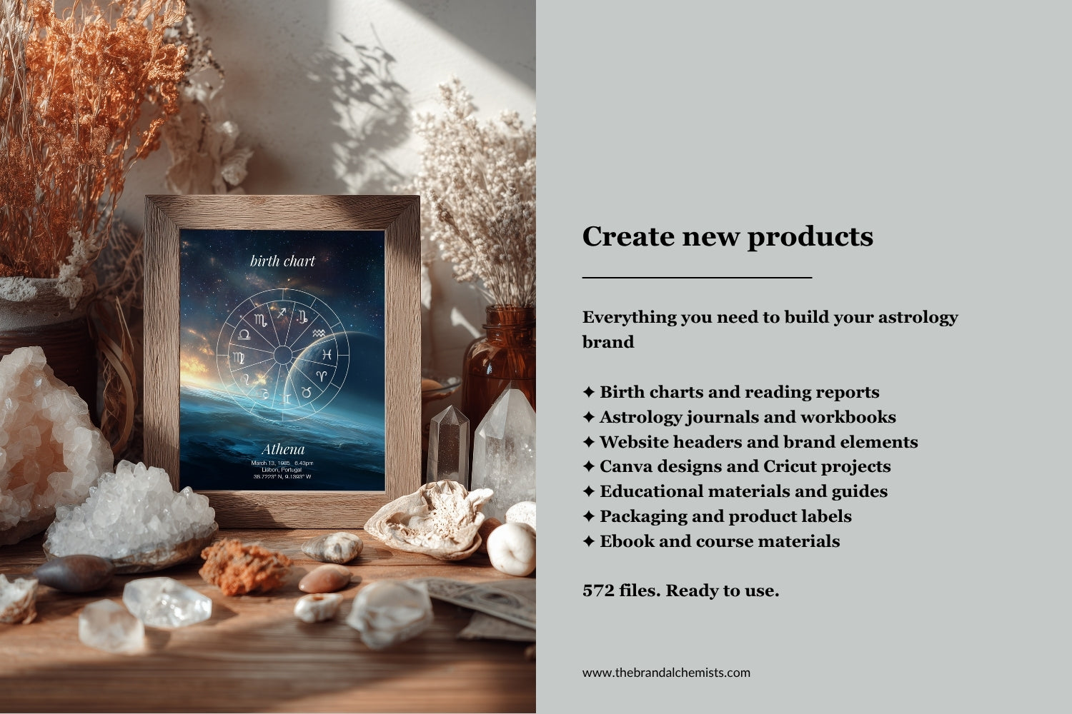 Astrology Design Elements - Metallic Silver