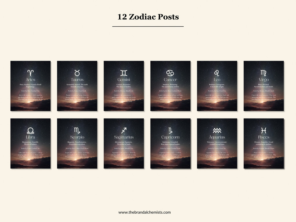 Cosmic Archetypes Zodiac Instagram Templates