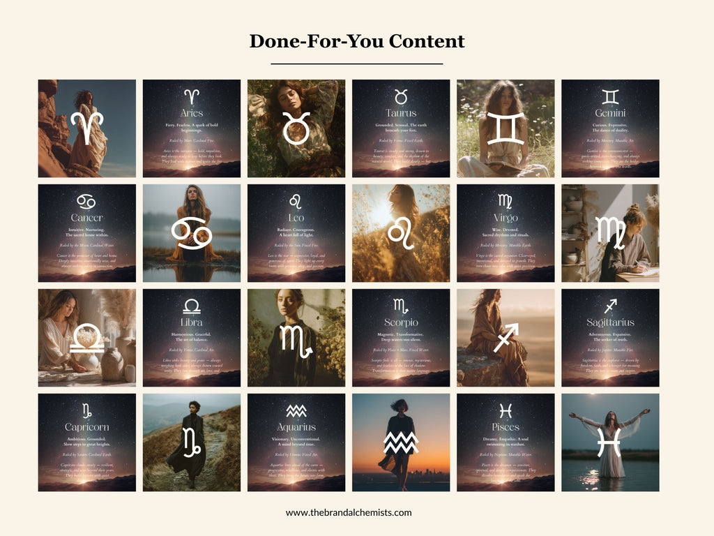 Cosmic Archetypes Zodiac Instagram Templates