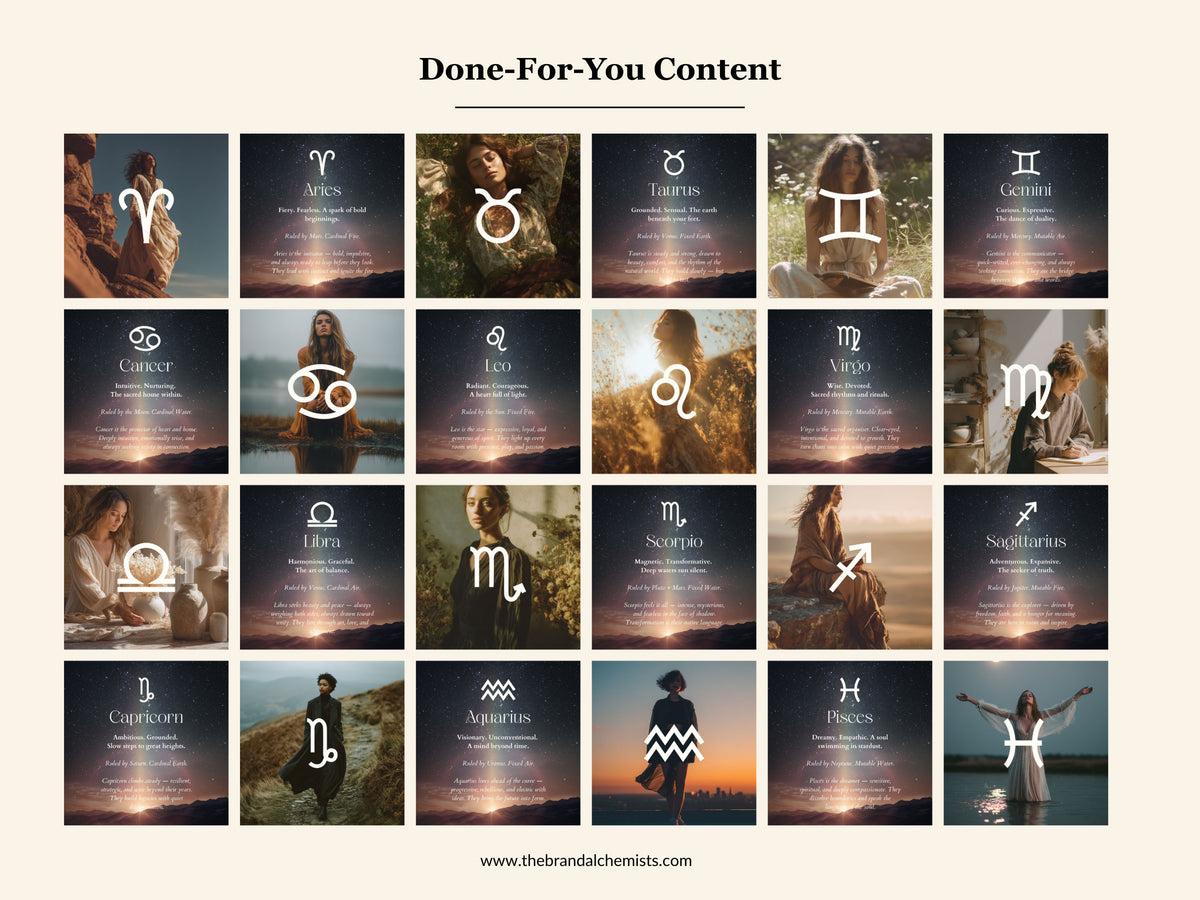 Cosmic Archetypes Zodiac Instagram Templates