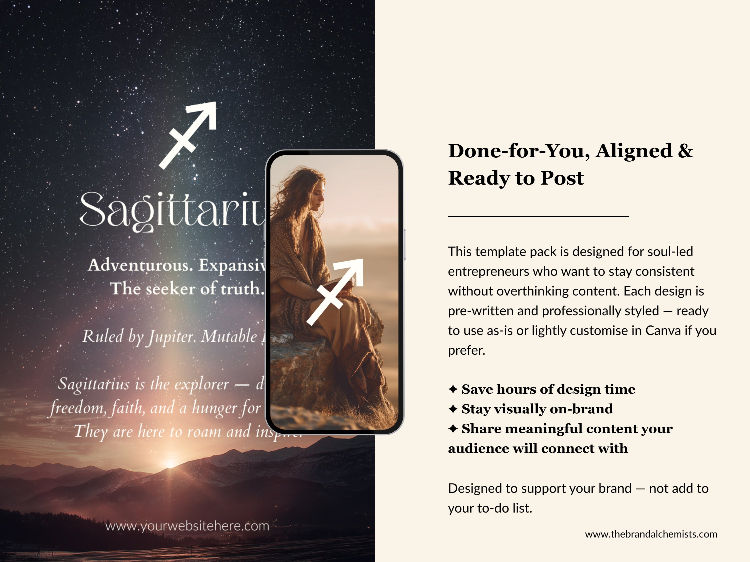 Cosmic Archetypes Zodiac Instagram Templates