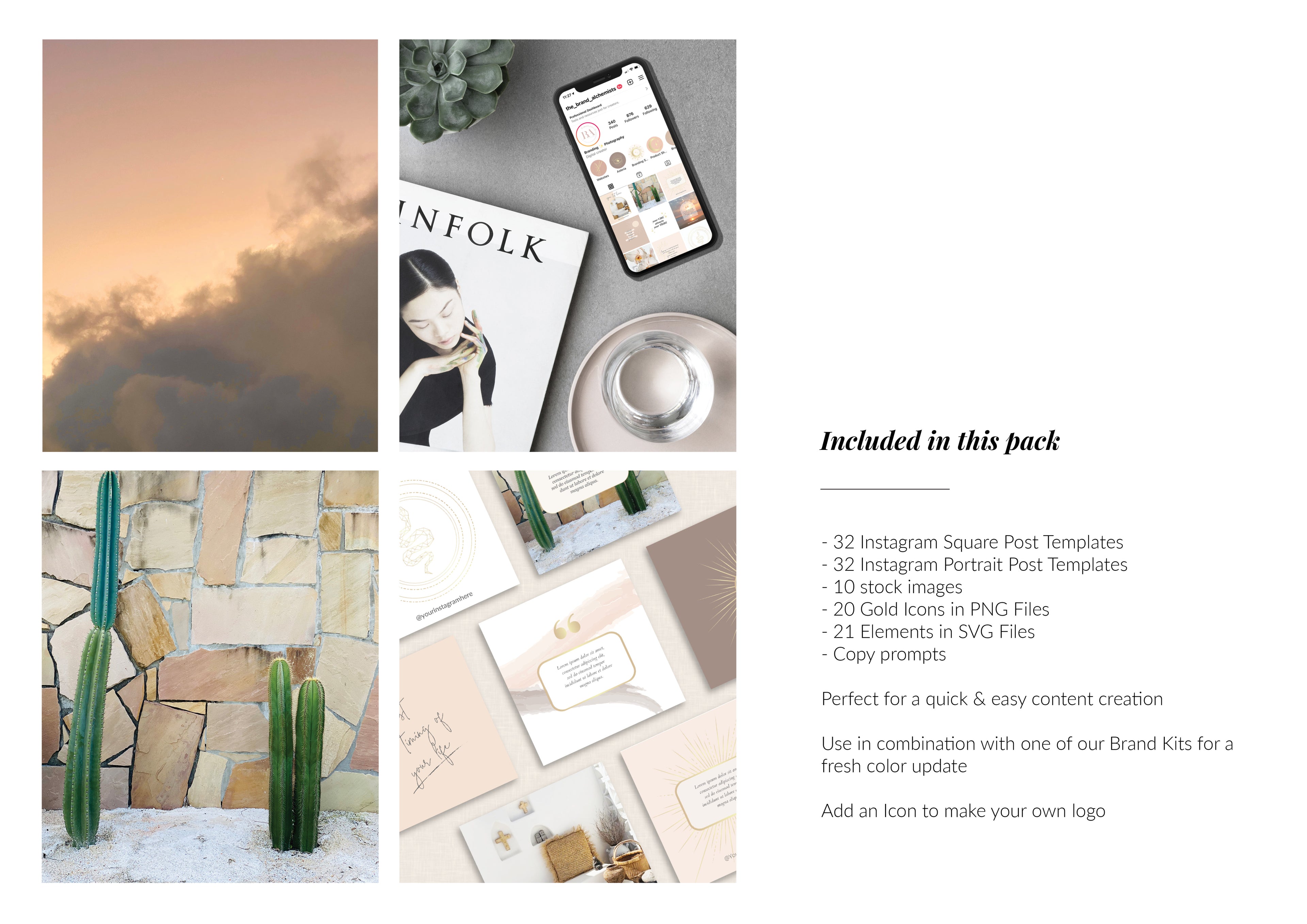 Cosmic Creator Instagram Post Templates