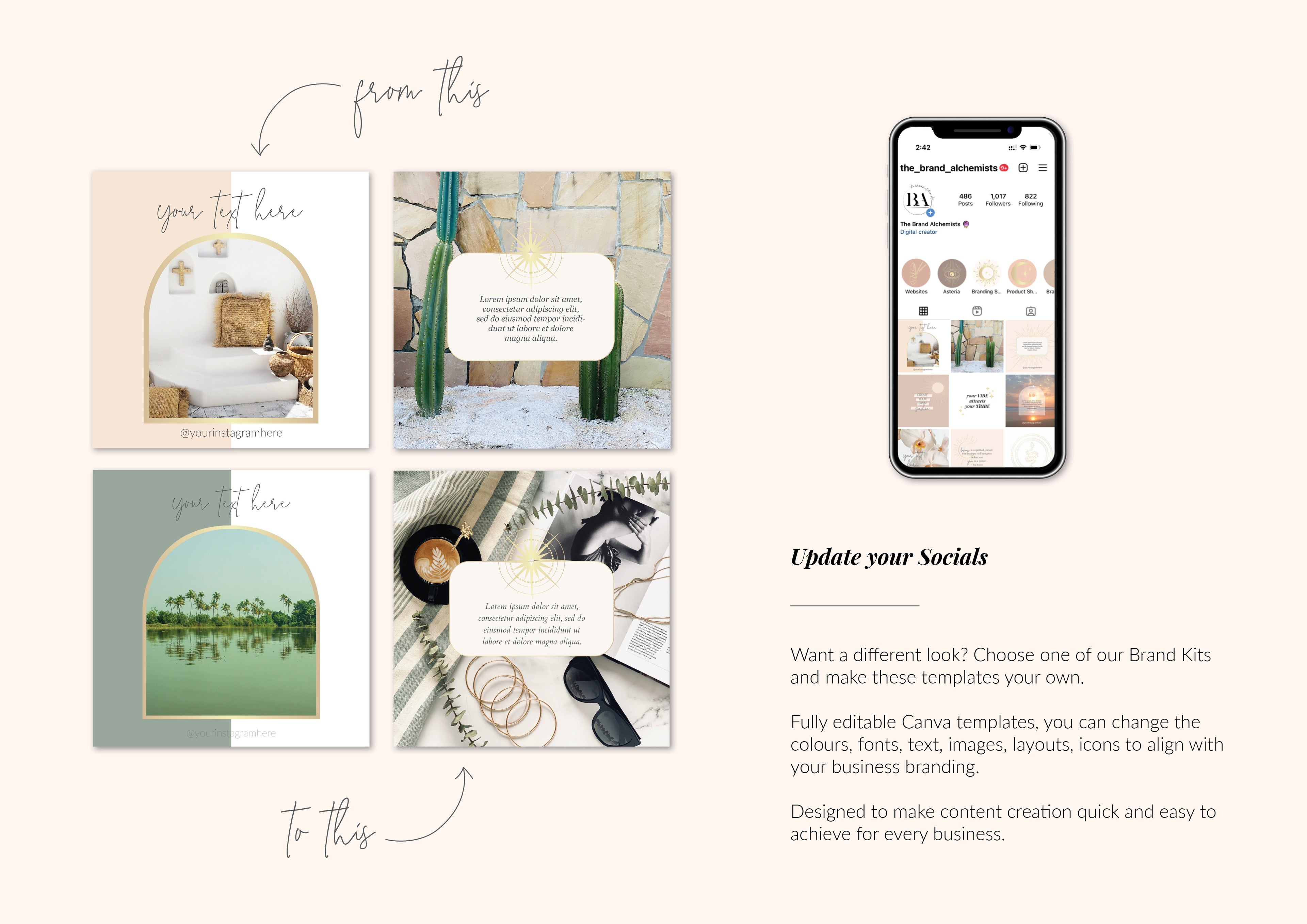 Cosmic Creator Instagram Post Templates