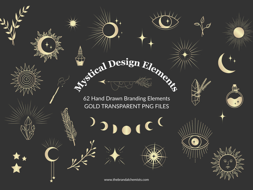 Mystical Design Elements - Metallic Gold