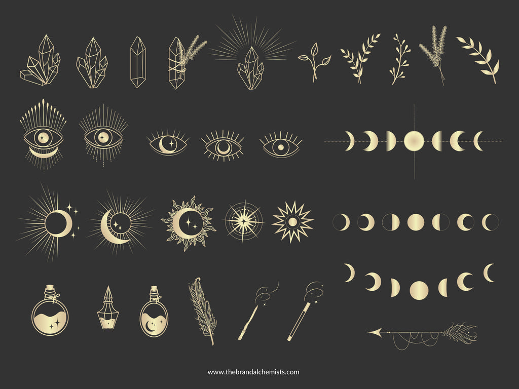Mystical Design Elements - Metallic Gold