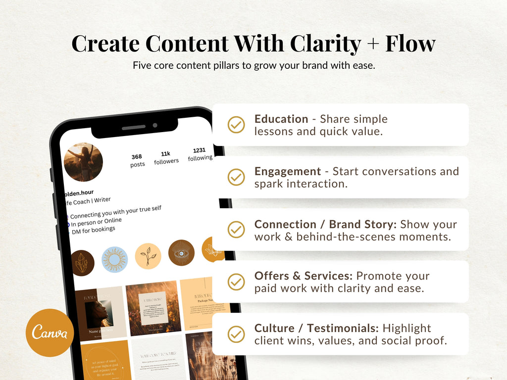 Golden Hour Instagram Foundations Templates