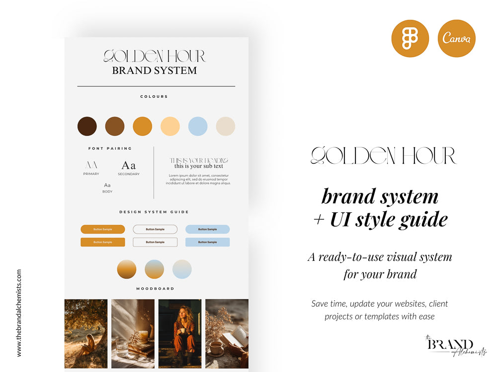 Golden Hour Brand System + UI Kit Vol. 1