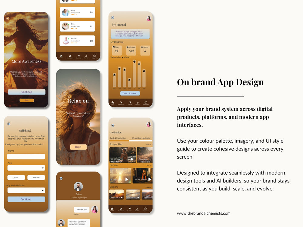 Golden Hour Brand System + UI Kit Vol. 1