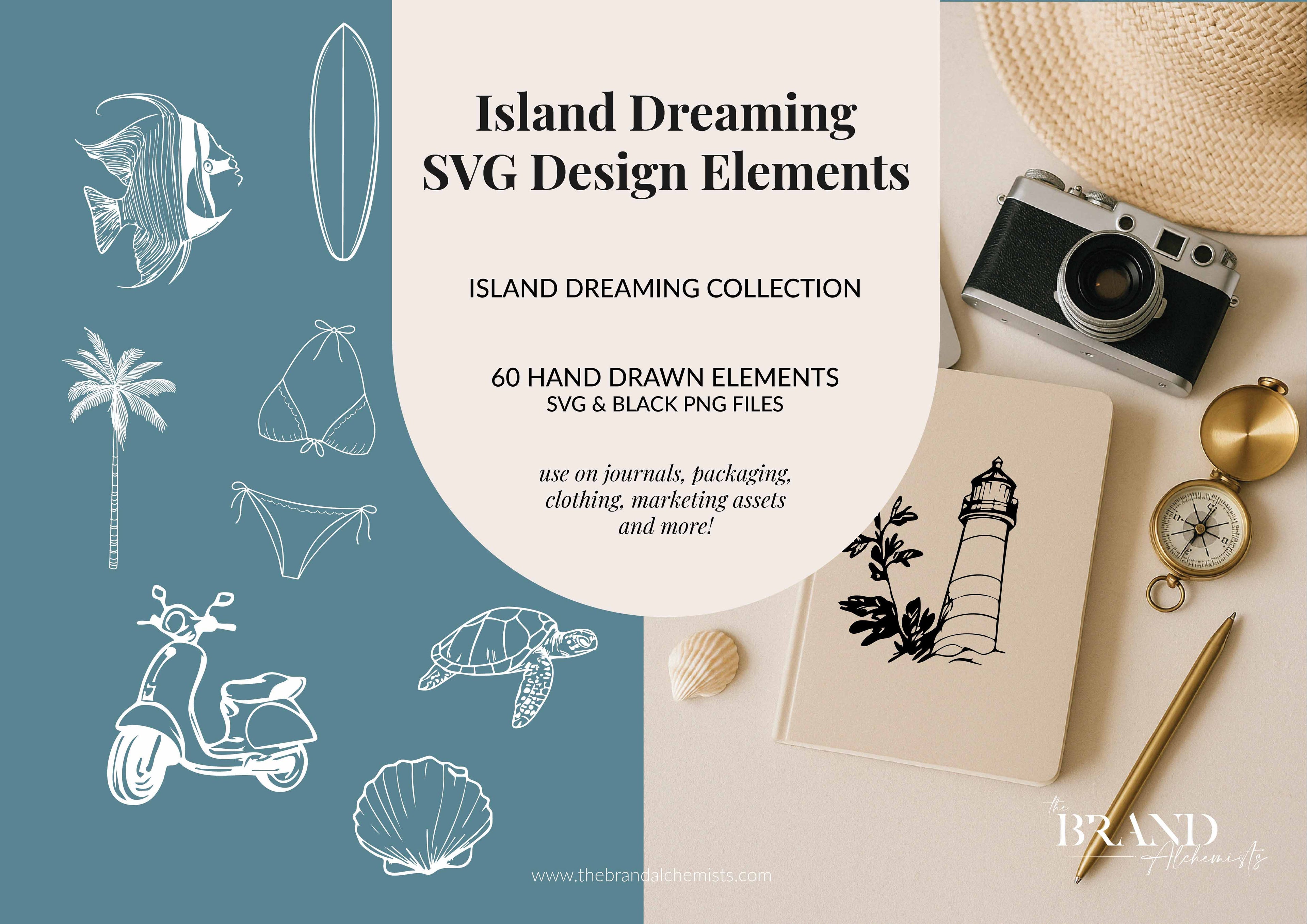 Island Dreaming SVG Design Elements