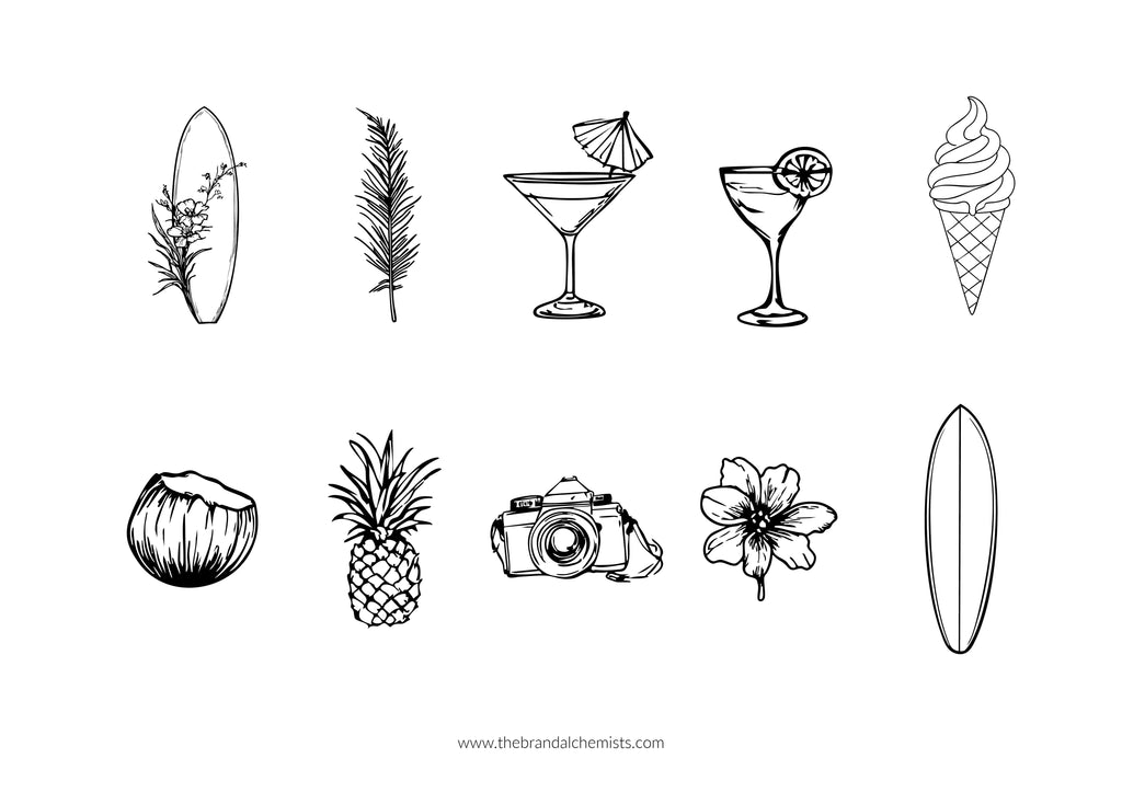 Island Dreaming SVG Design Elements