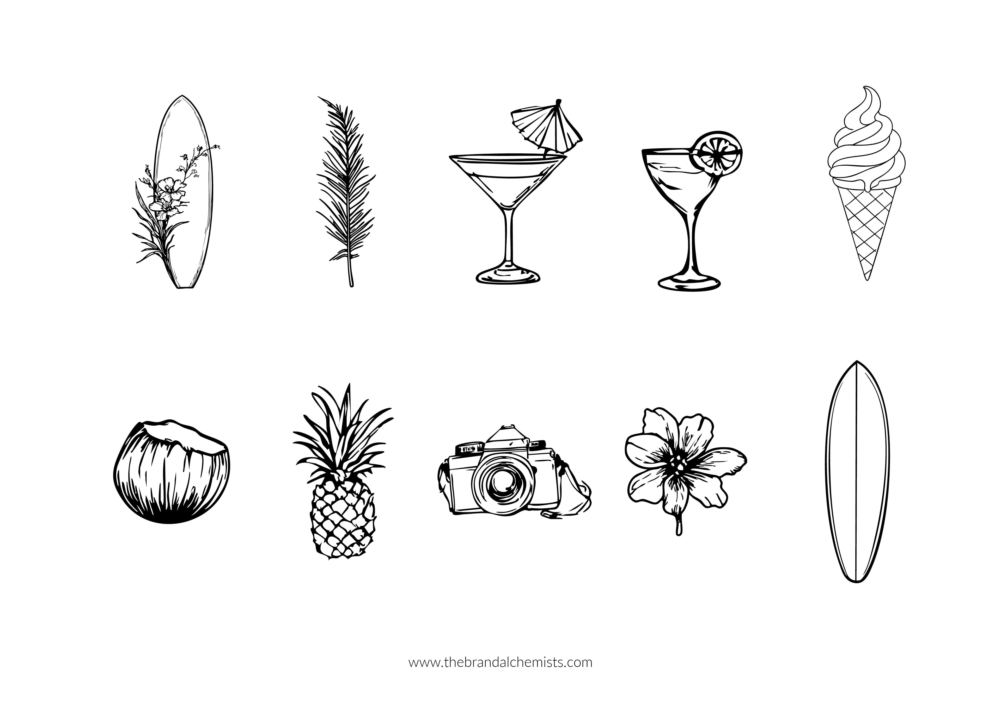 Island Dreaming SVG Design Elements