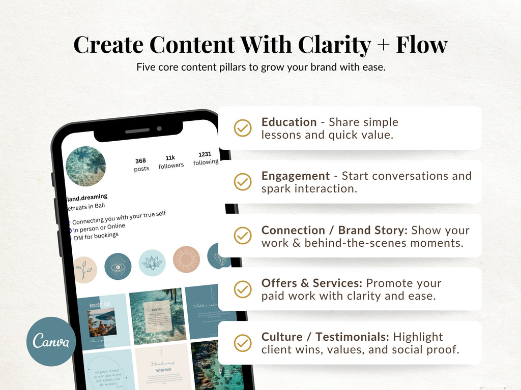 Island Dreaming Instagram Foundations Templates