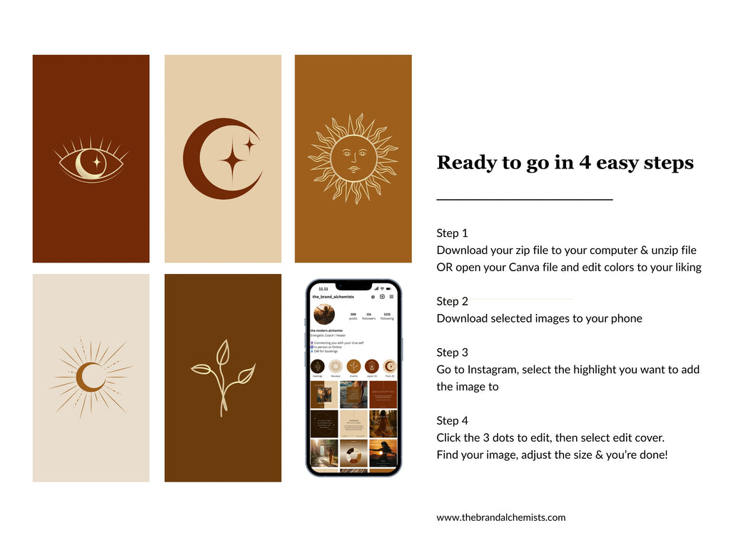 The Modern Alchemist Instagram Highlight Covers