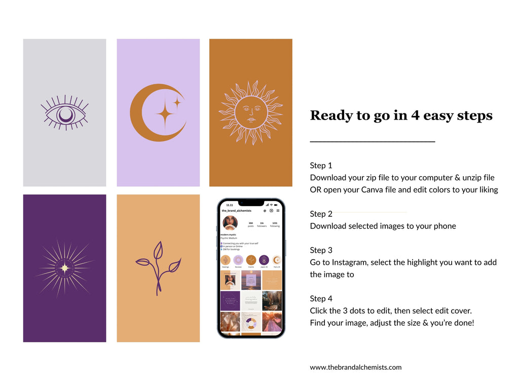 Modern Mystic Instagram Highlight Covers