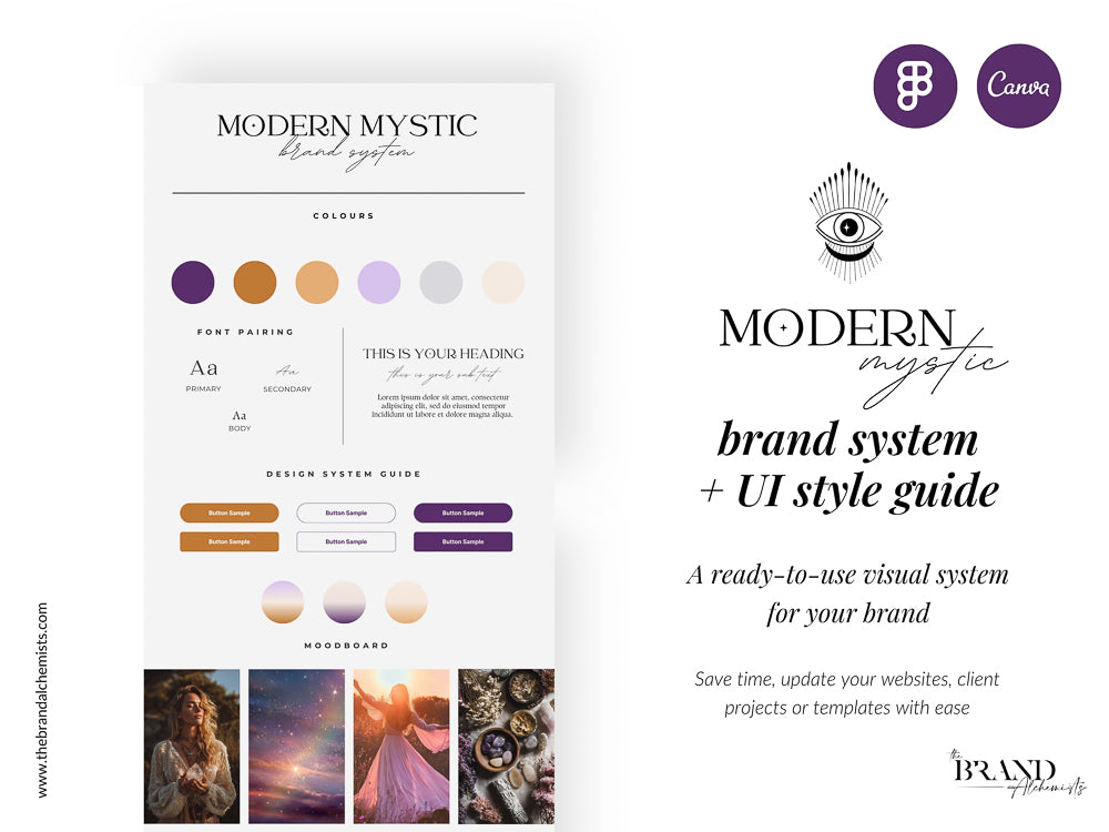 Modern Mystic Brand System + UI Kit Vol. 1