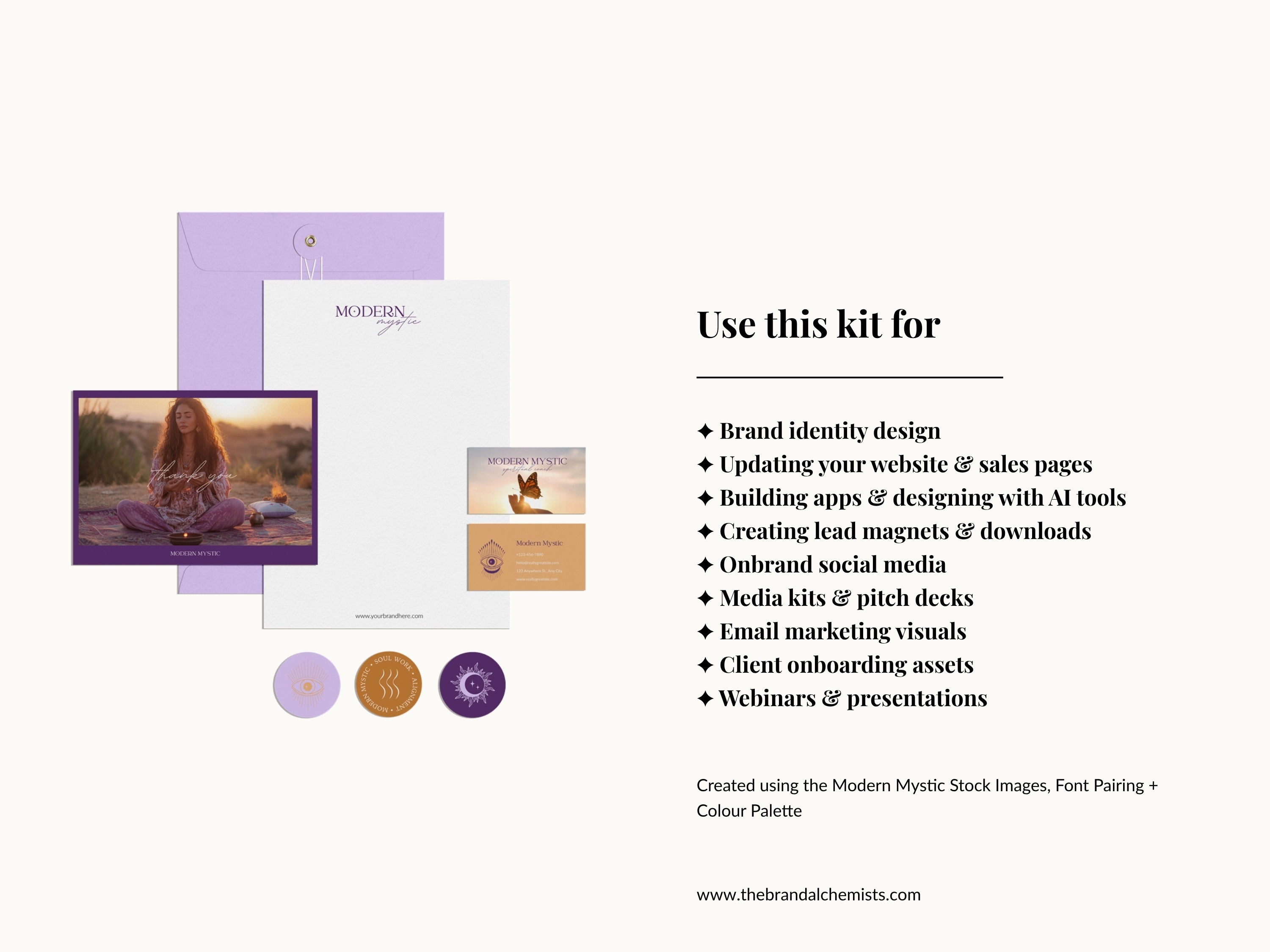 Modern Mystic Brand System + UI Kit Vol. 1