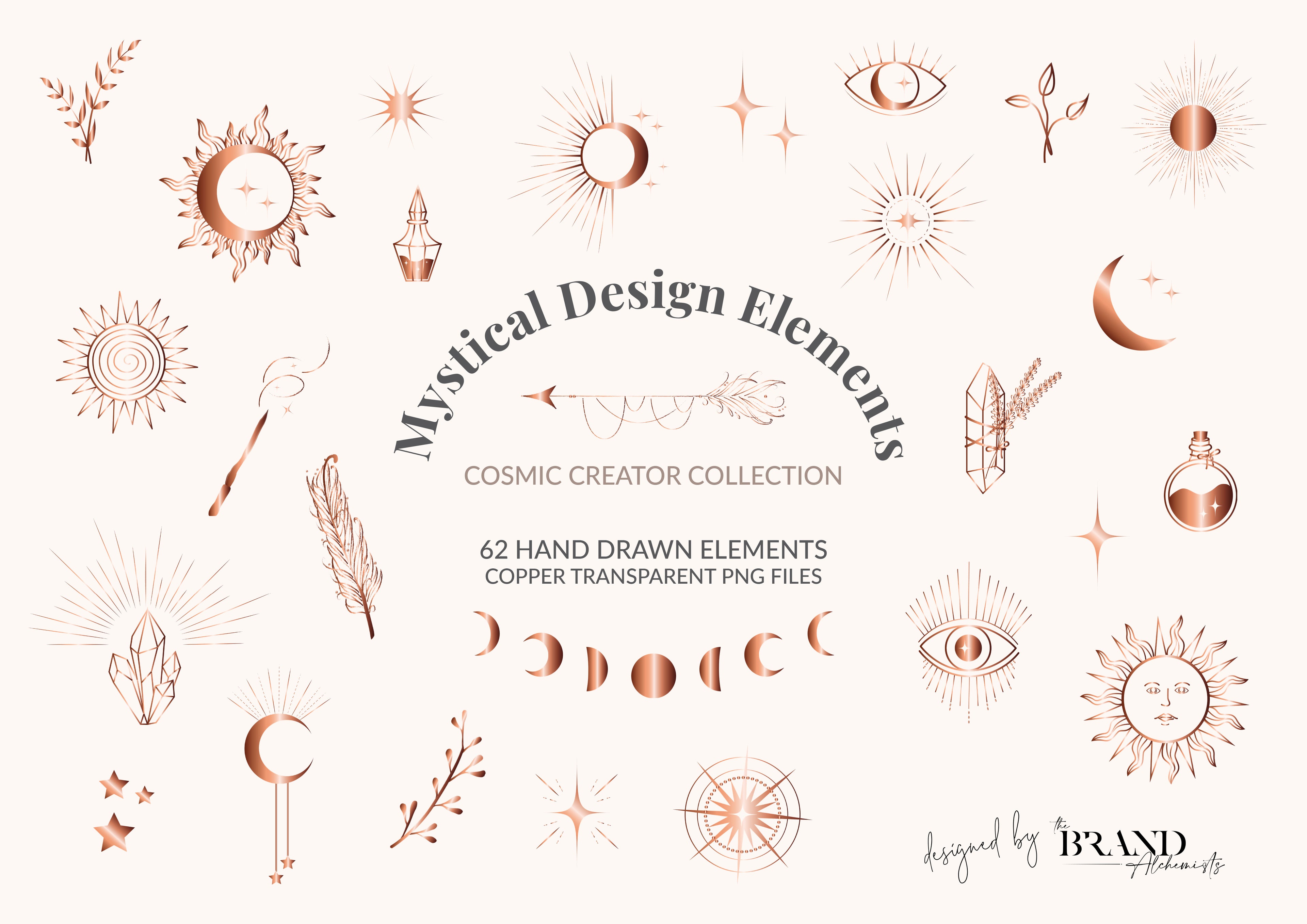 Mystical Design Elements - Metallic Copper