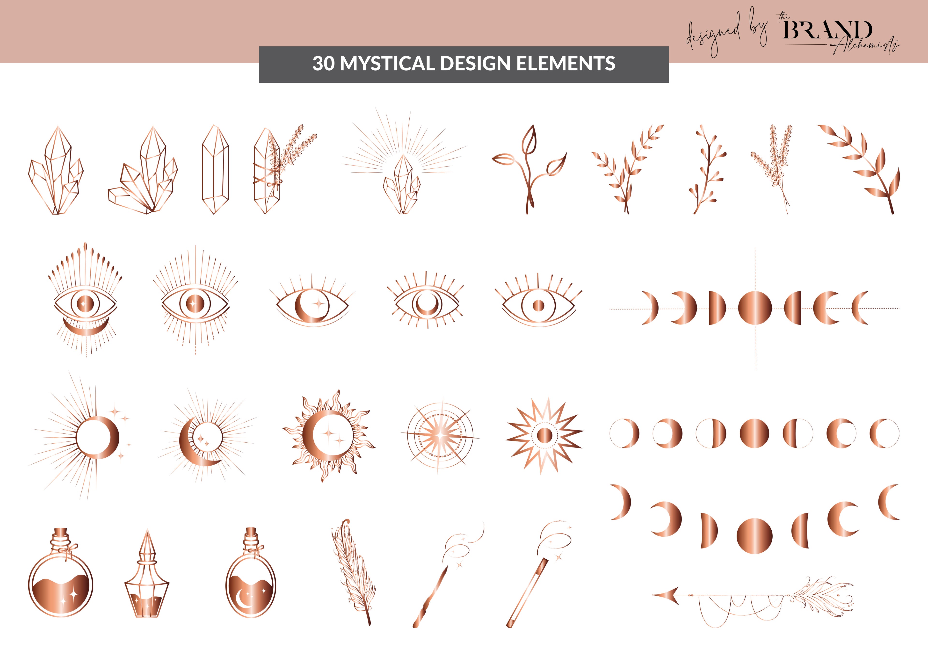 Mystical Design Elements - Metallic Copper