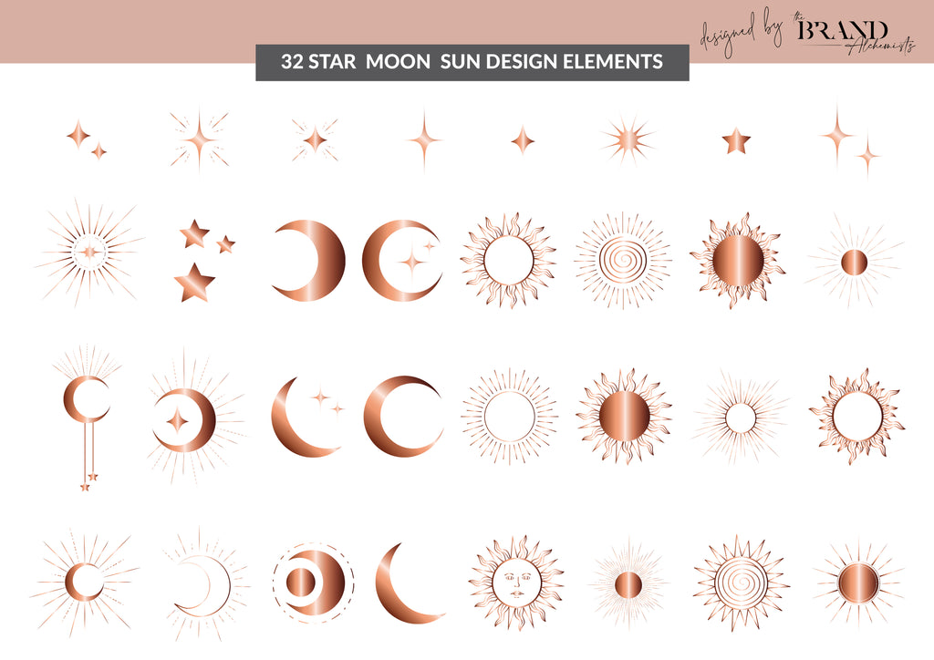 Mystical Design Elements - Metallic Copper