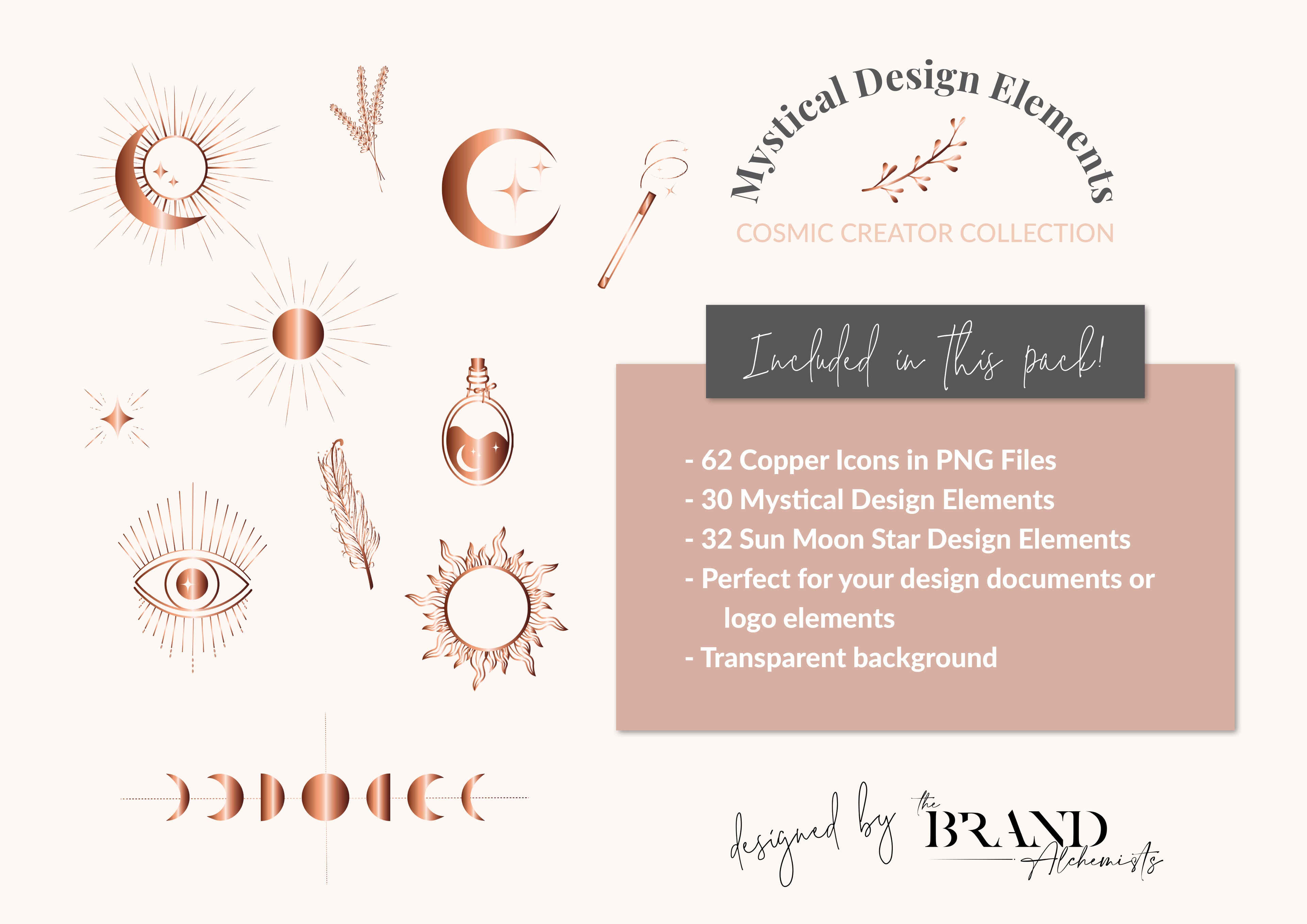 Mystical Design Elements - Metallic Copper