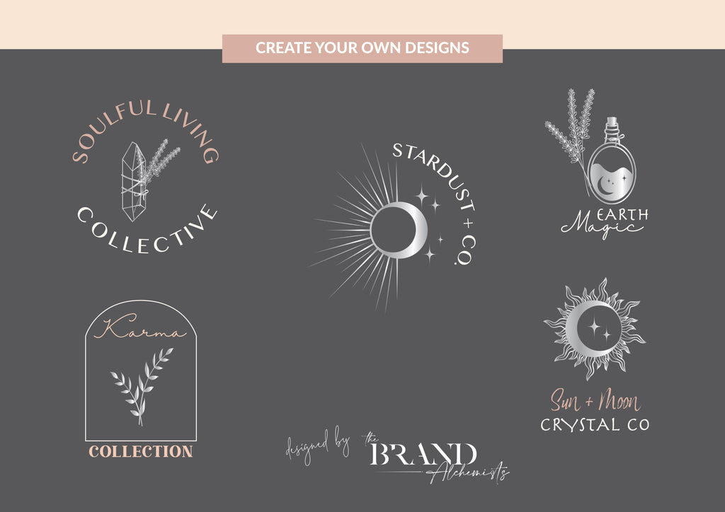 Mystical Design Elements - Metallic Silver