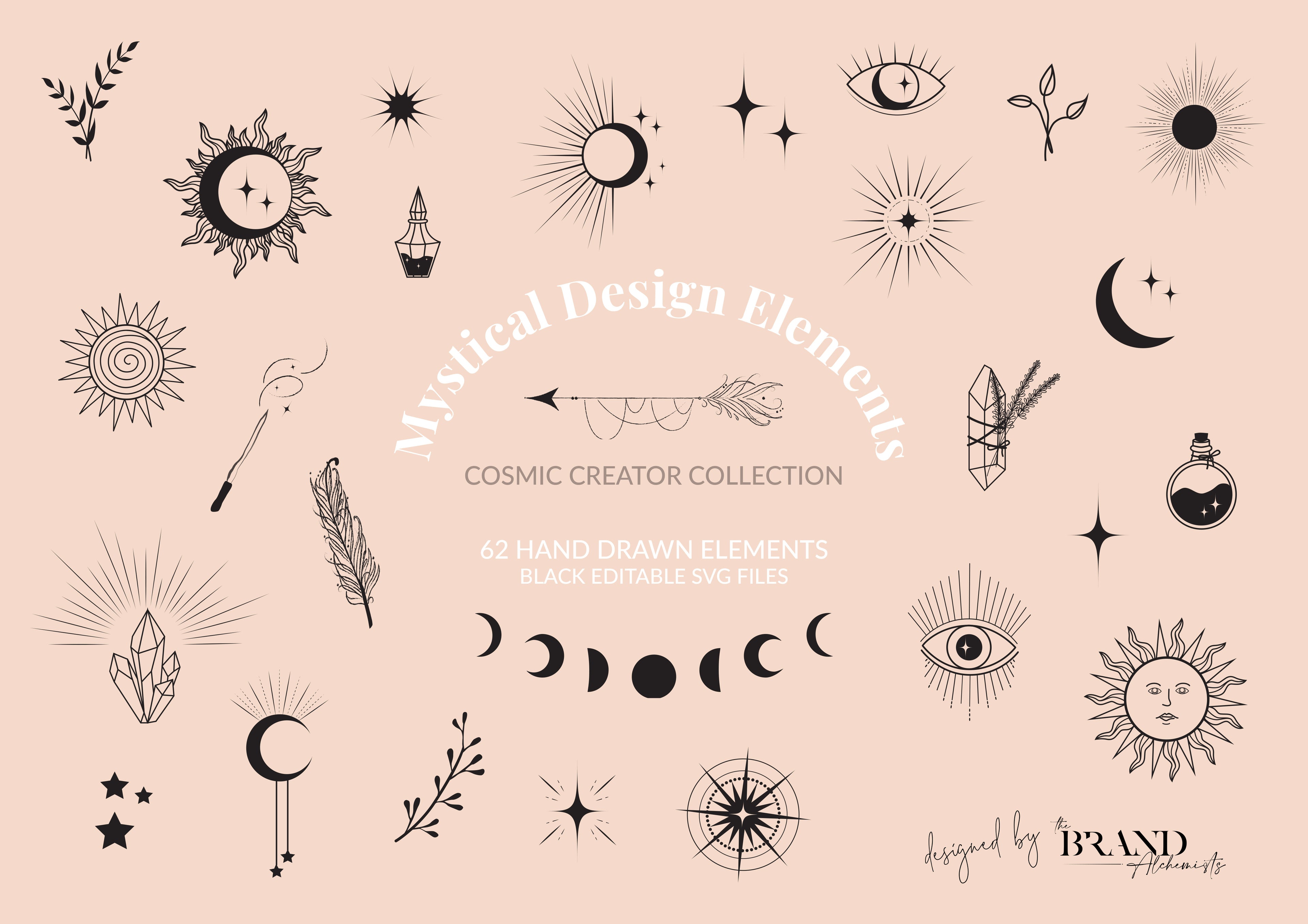 Mystical Design Elements - Editable SVG Pack
