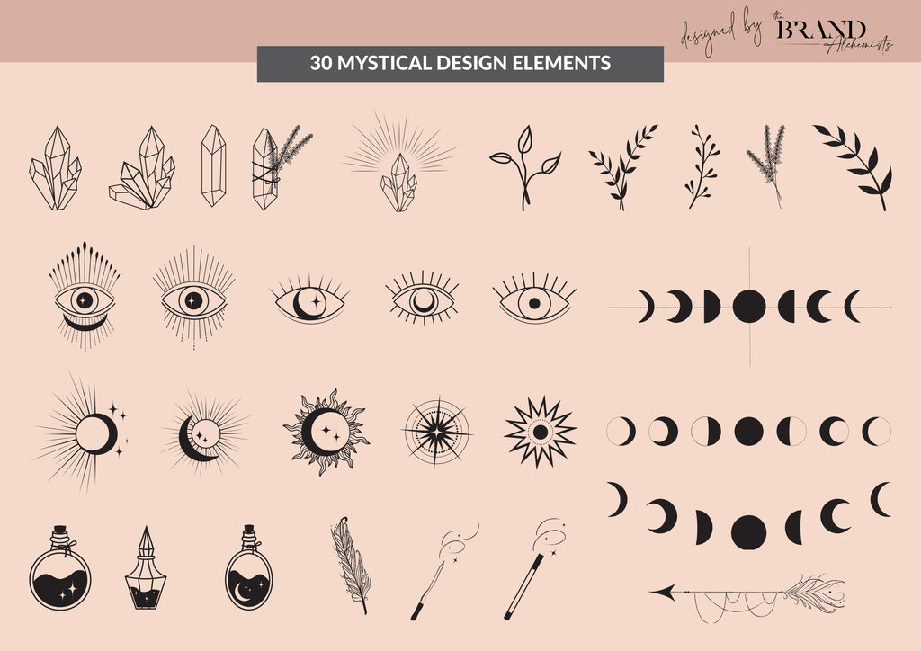 Mystical Design Elements - Editable SVG Pack