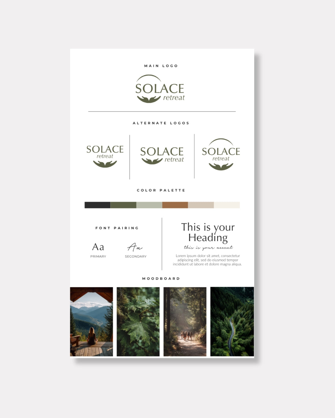 Solace Retreats Semi-Custom Brand