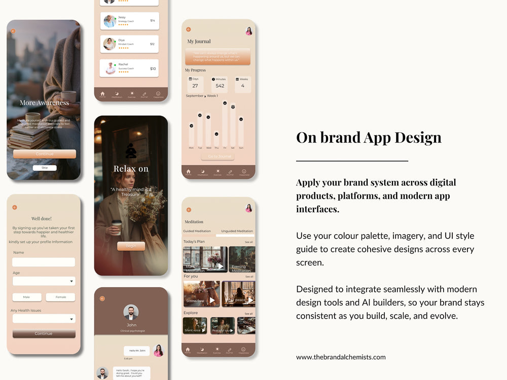Vintage Vibes Brand System + UI Kit Vol. 1